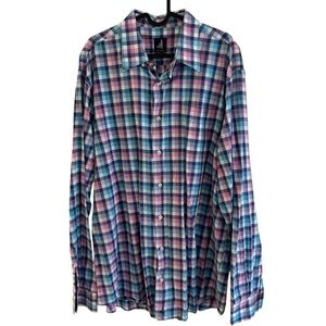 Johnnie O plaid button down shirt